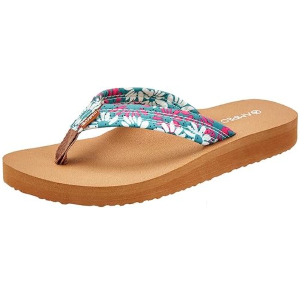AMPEO Women's Floral Flip Flops - Multicolor